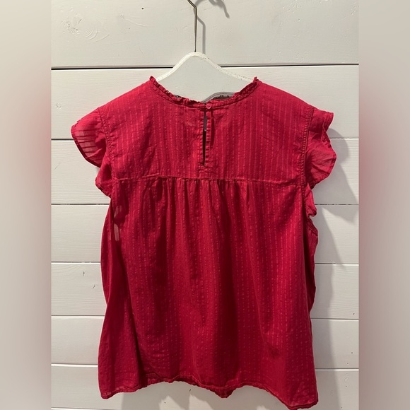 🩷 Red Smocked Flutter Sleeve Top – Old Navy – Size XXL🩷 - Picture 7 of 7
